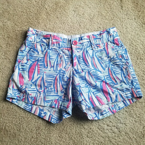 Lilly Pulitzer Pants - Lilly Pulitzer Callahan Shorts Red Right Return
